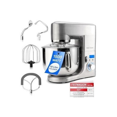 ProfiCook PC-KM 1096 Køkkenmaskine Rustfrit stål/sort